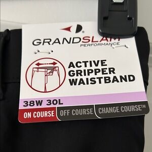 Grand Slam Performance Men's Black Golf Dress Pants